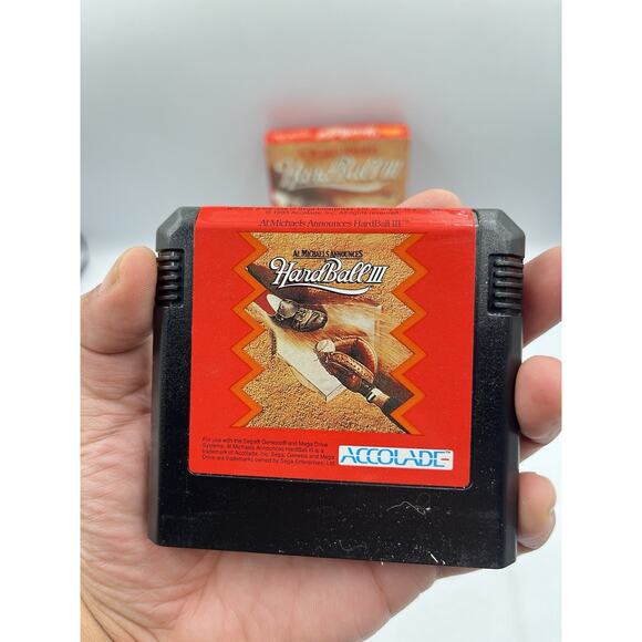 Hard Ball 3 - Al Michaels Announces (Sega Genesis, 1993) Box, Game, Manual, Reg - Picture 3 of 15